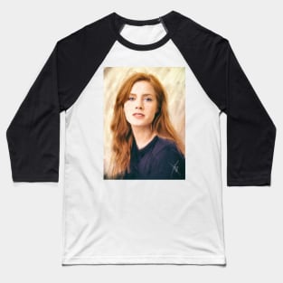 Amy Adams - Pastel on Canvas Painting Baseball T-Shirt